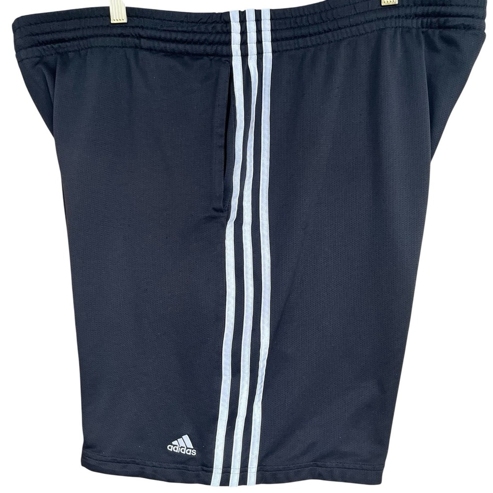 Adidas Shorts Adult XL Black White Stripes Casual Workout Training Athleisure